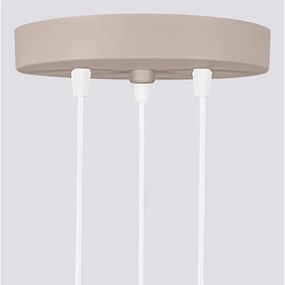 Lampadario grigio tortora in metallo ø 19,5 cm Gleam – Sollux