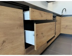 Cucina componibile MARINA 240 cm, rovere craft