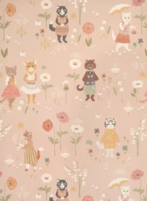 Majvillan Carta da parati Catwalk - Dusty Sweet Pink