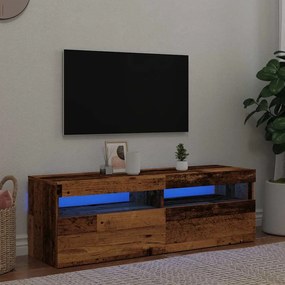 Mobile Porta Tv Con Led Legno Antico 120x35x40 Cm Multistrato /