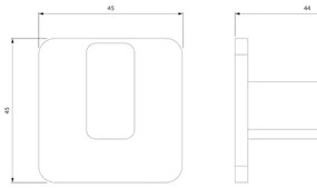 OMNIRES NL80115CR - Gancio a muro NELSON cromo lucido