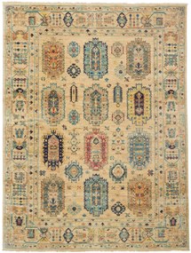 Samarkand Tappeto 150 x 200 Beige (Pakistan) Annodato A Mano