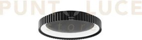 Plafoniera led nike nera in metallo 30w 4380lm cct 2700 e 3200 e 40...