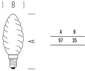 Tortiglione FULL-LIGHT 806lm 6,5W E14  WW