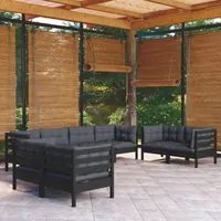 Set Divani da Giardino 8 pz con Cuscini Legno Massello di Pino 3096272