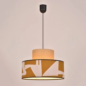 Lampadario Moderno TOTEM nero paralume multicolore E27 Ø38cm COREP