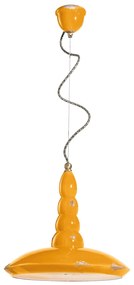 Lampadario Vintage Vague Vintage Ferro E Ceramica Giallo 1 Luce E27 40Cm