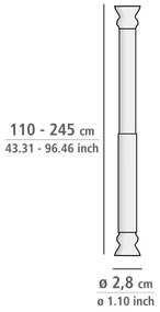 WENKO 19206100 - Asta doccia FLEX 110 cm bianca