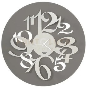 Orologio da parete di design focus fango e avorio