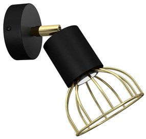 Faretto da muro  DANTE 1xGU10/25W/230V nero/oro