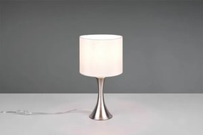 Lampada sabia paralume bianco e metallo acciaio  515790107