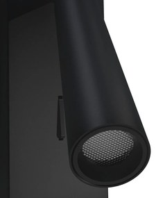 Lampada da parete nera, altezza 16,5 cm Clara - SULION