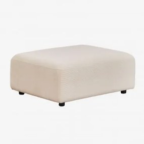 Pouf Divano Componibile Fogler Velluto A Coste Beige Lin - Sklum