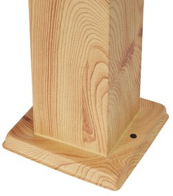 Lampada da terra moderna da esterno in acciaio con stampa legno 45cm IP44 - Malois