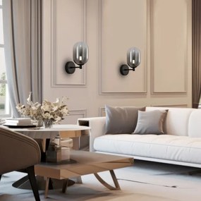 Applique ALIAS 1xG9/8W/230V nero/grigio