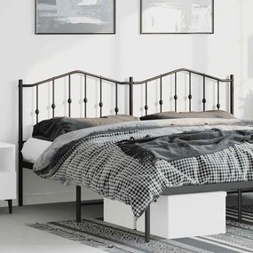 Testiera İn Metallo Nero 180 Cm /