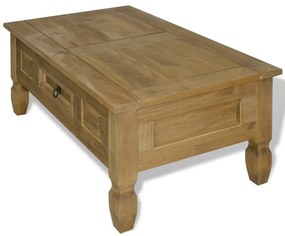 Tavolino da caffé legno pino messicano corona range 100x60x45cm