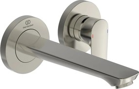 Rubinetto per lavabo a canna media getto laminare cristallino Concept Air cromo spazzolato satinato IDEAL STANDARD
