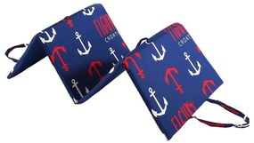 Cuscino per seduta da giardino rosso/blu per sedia a sdraio 49x137 cm Anchors – B.E.S.