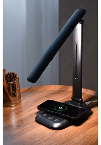 Immax 09106L - Lampada da tavolo LED dimmerabile con ricarica wireless QI LUMI LED/7W/230V nera