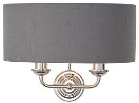 Endon 94406 - Applique HIGHCLERE 2xE14/40W/230V grigio scuro/cromo lucido