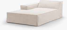 Modulo chaise longue Jodie con bracciolo e copertura in tessuto Lins – L162 cm