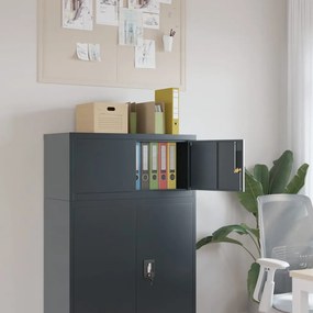 Armadio Classificatore Antracite 90x40x40 Cm İn Acciaio /
