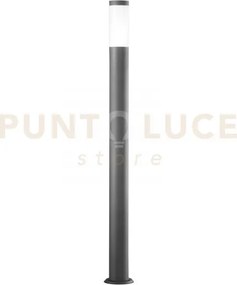 Palo tokyo antracite 1 luce attacco e27 ip44 11,5x110cm in acciaio ...