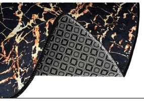 SET 2x Tappeto bagno GOLDES 60x100 cm nero/oro