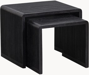 Set di 2 tavolini in legno di teak Willa