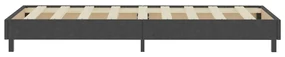 Letto a molle grigio in tessuto 90x200 cm