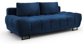 Divano letto a tre posti blu reale con rivestimento in velluto Cirrus - Windsor &amp; Co Sofas