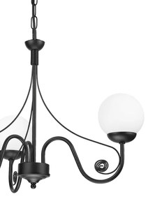 Brilagi - LED Lampadario a sospensione con catena COTTAGE 3xG9/40W/230V nero/bianco