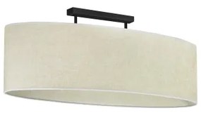 Duolla - Lampadario a plafone OVAL 2xE27/15W/230V grigio