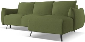 Divano angolare verde (con penisola a destra) Malie – Makamii