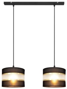 Lampadario a sospensione con filo HELEN 2xE27/15W/230V nero/oro