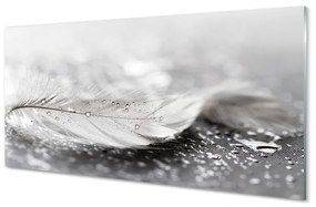 Quadro acrilico Gocce di macro piuma 100x50 cm
