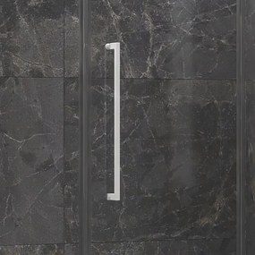 Porta doccia 170cm battente e 2 fissi colore bianco | KT6000B - KAMALU
