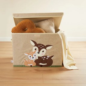 Bieco - Scatola portaoggetti con coperchio - cerbiatti