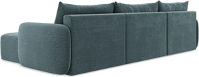 Divano angolare turchese allungabile/con contenitore Kalena – Makamii
