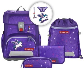 Zaino scuola Step by Step CLOUD, set 5 pezzi, Dreamy Pegasus Shadow