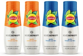 Set 4 concentrati tè Lipton pesca limone SodaStream