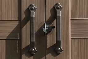 Casetta da Giardino Porta Attrezzi 256,5x182x243 cmin Resina Keter Factor 8x6 Beige...