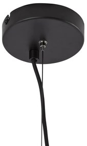 Lampadario moderno nero con vetro fumé 9 luci - Laura