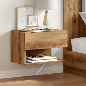 Comodini A Muro 2 Pz Rovere Artigianale /
