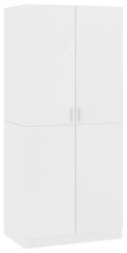 Armadio bianco 80x52x180 cm in legno multistrato
