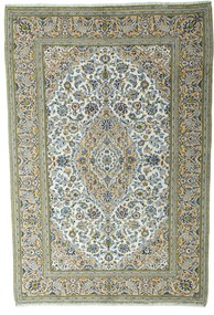 Kashan Tappeto 200x300 Beige (Iran) Annodato A Mano
