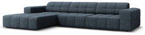 Divano angolare blu (angolo sinistro) Chicago - Cosmopolitan Design