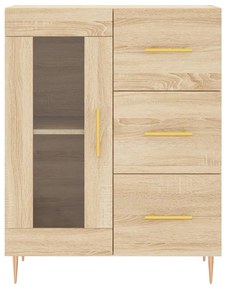 Credenza rovere sonoma 69,5x34x90 cm in legno multistrato