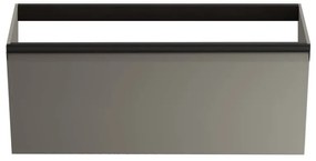 Mobile da bagno sotto lavabo Fusion grigio opaco L 99.5 x H 40 x P 45.5 cm 1 cassetto, lavabo non incluso